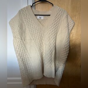 The Frankie shop cream wool vest o/s